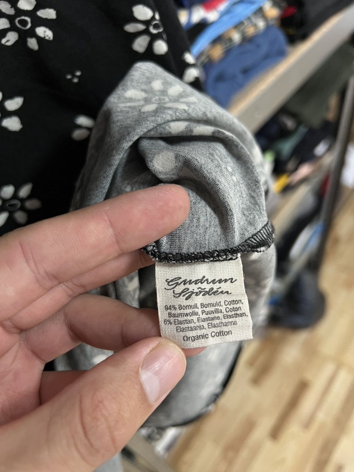 Gudrun Sjoden Gudrun Sjoden T Shirt Top Floral Print Stretch Black Size M Size M / US 6-8 / IT 42-44 - 4 Thumbnail