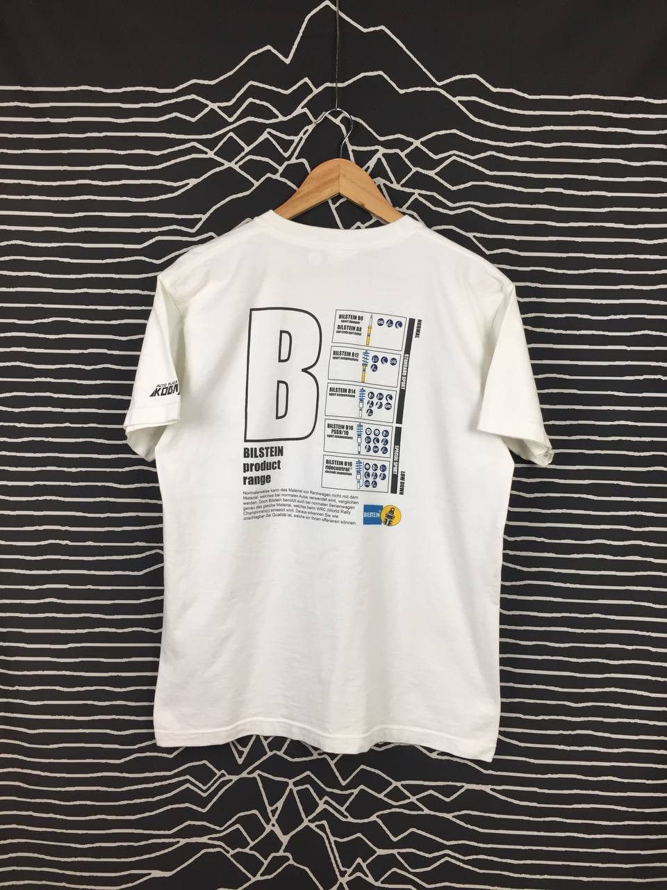 image of Racing x Vintage VTG Bilstein Shock Absorbers Bilstein-Technology Promo Tee in White (Size Large)