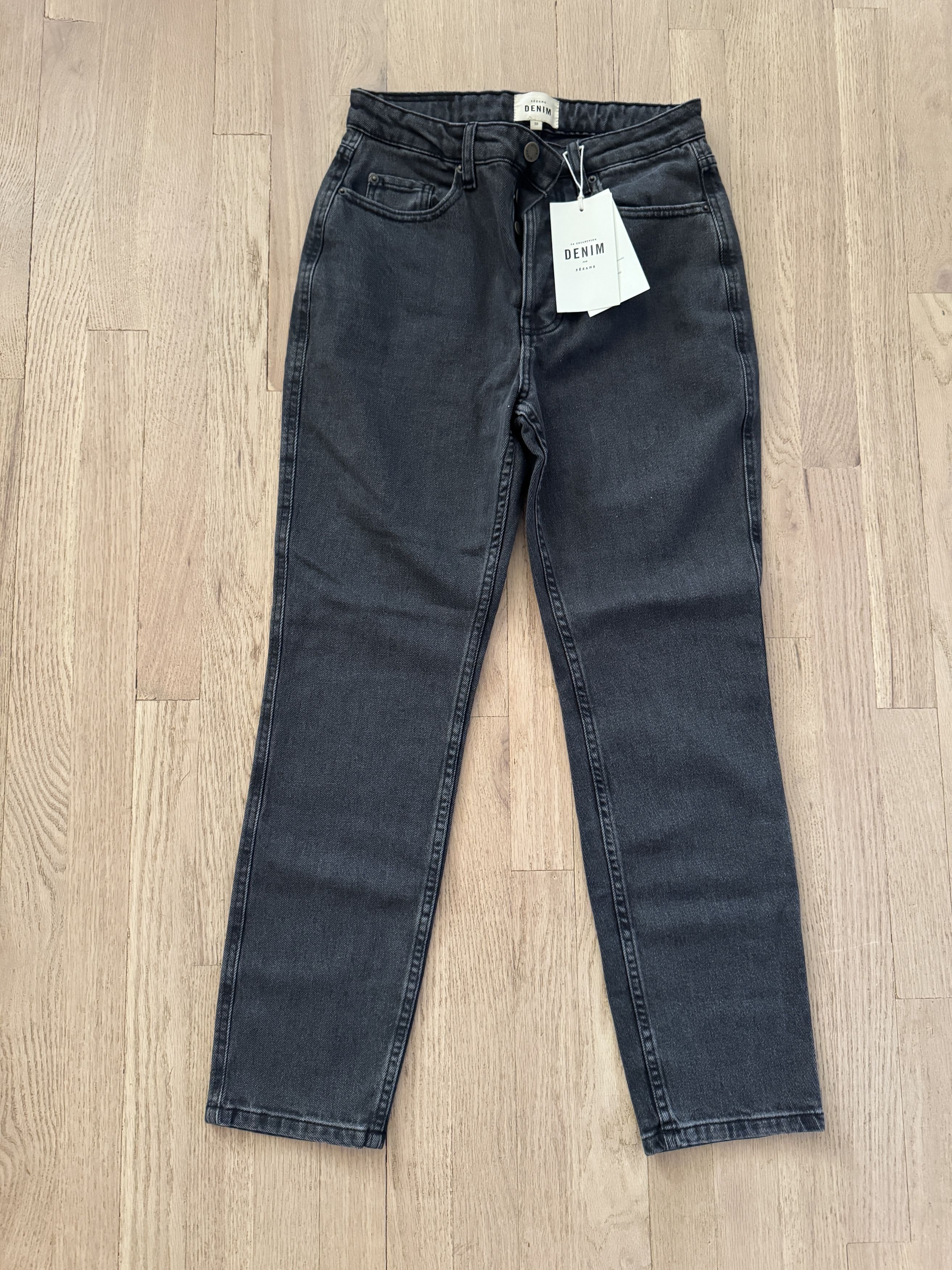 Sezane Sezane Brut Sexy Jean - Middle Grey - 6 Size 28" / US 6 / IT 42 - 1 Thumbnail
