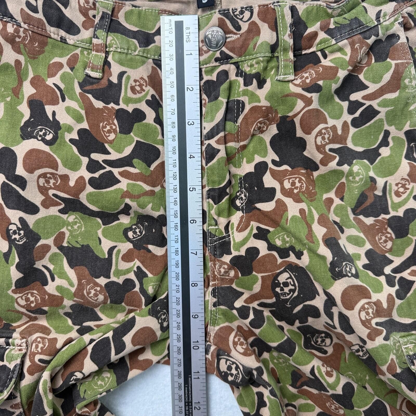 Broken Promises Co. Broken Promises Camo Grim Reaper Cargo Pants Womens 5 Size 30" / US 8 / IT 44 - 10 Thumbnail