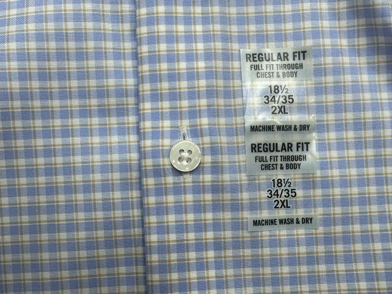 Michael Kors Michael Kors Regular Fit Comfort Stretch Shirt Blue Mens 2XL Size US XXL / EU 58 / 5 - 4 Thumbnail