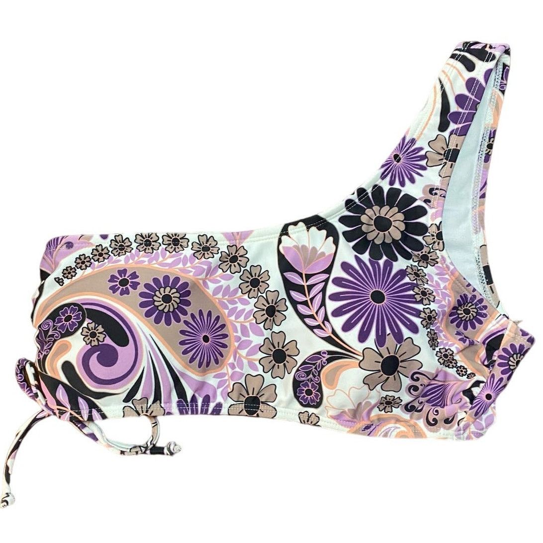 Other SALT + COVE Printed One-Shoulder Side-Shirred Bikini Top M Size M / US 6-8 / IT 42-44 - 3 Thumbnail