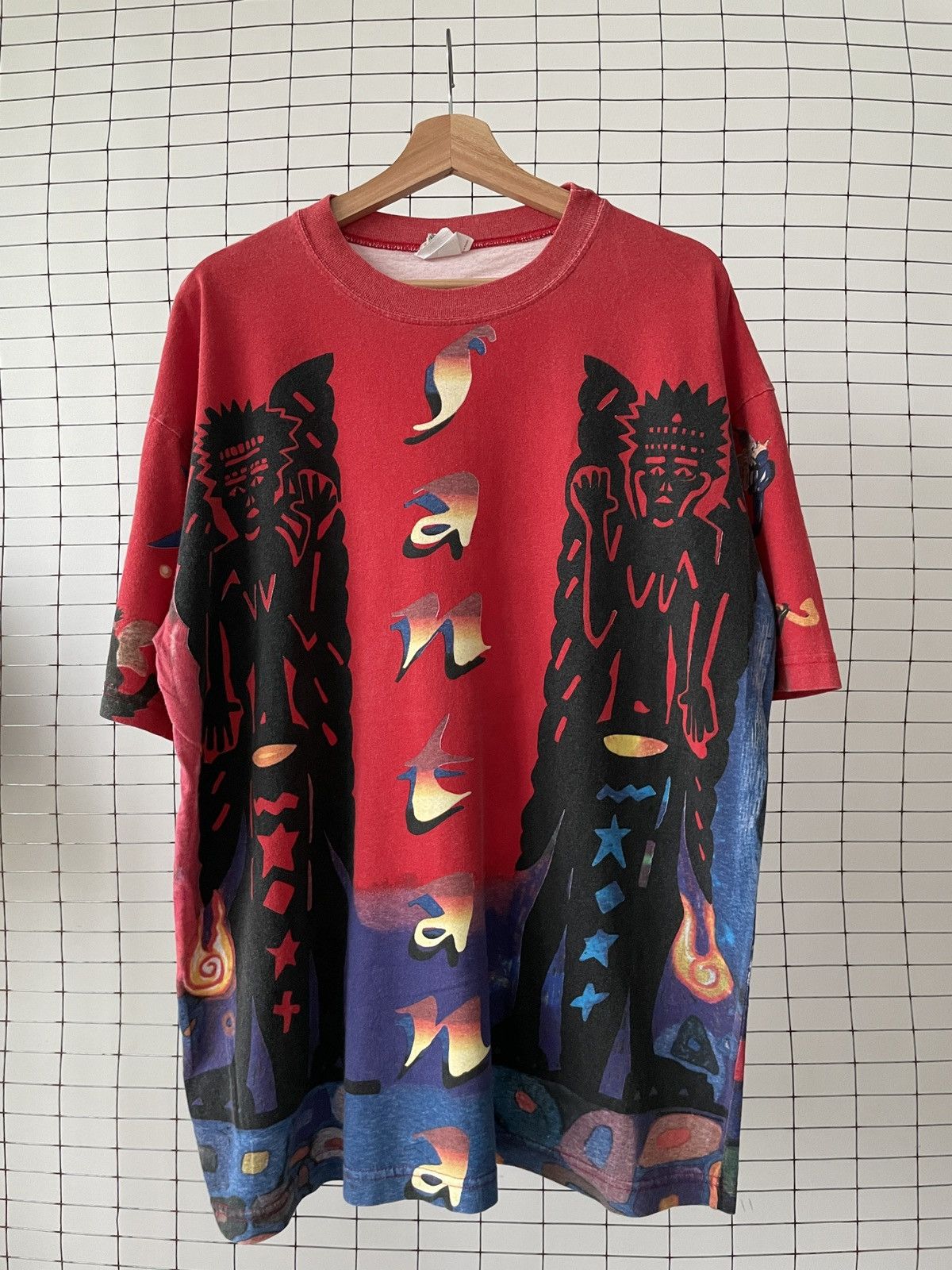 Band Tees × Vintage Vintage Santana AOP T-Shirt Size US XL / EU 56 / 4 - 1 Thumbnail
