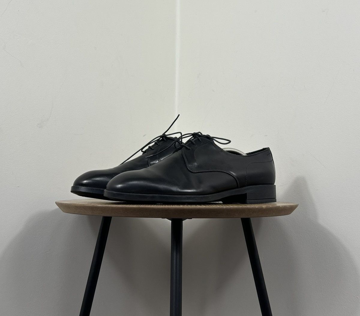 Doucal's Doucal’s Men’s Italian Handmade Black Leather Derby Shoes Size US 7.5 / EU 40-41 - 8 Thumbnail