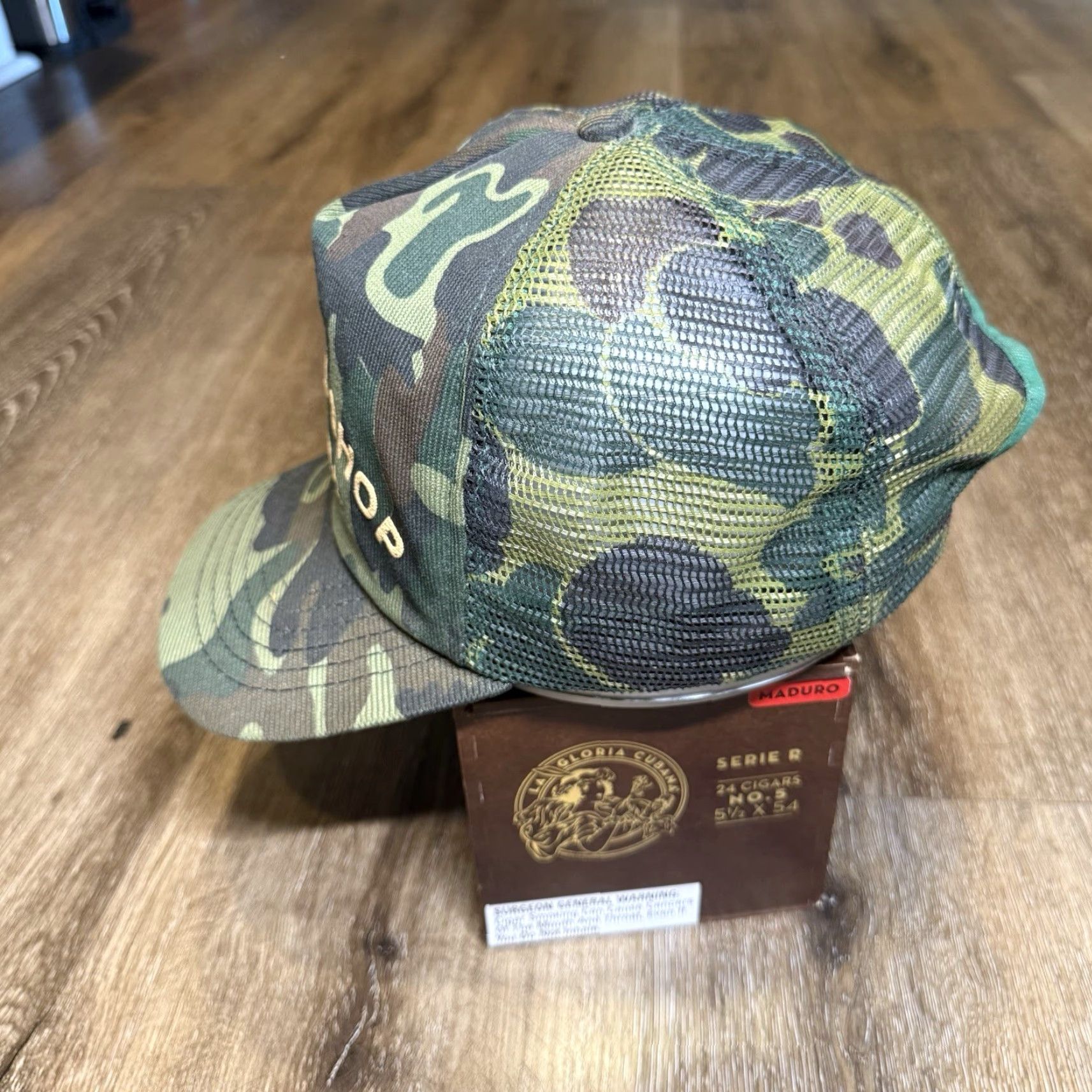 Vintage VINTAGE American Vintage Hat Snapback Green Gun Leaf Pistol Rifle Farm 80s USA Dad Gear Adjustable Unisex Adults Size ONE SIZE - 2 Thumbnail
