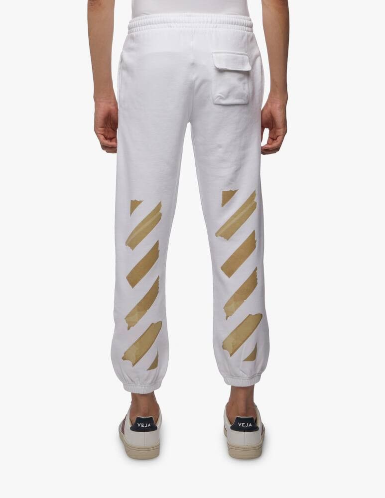 Off-White White Tape Diagonals Logo Sweatpants Size 36" / US 14 / IT 50 - 4 Thumbnail