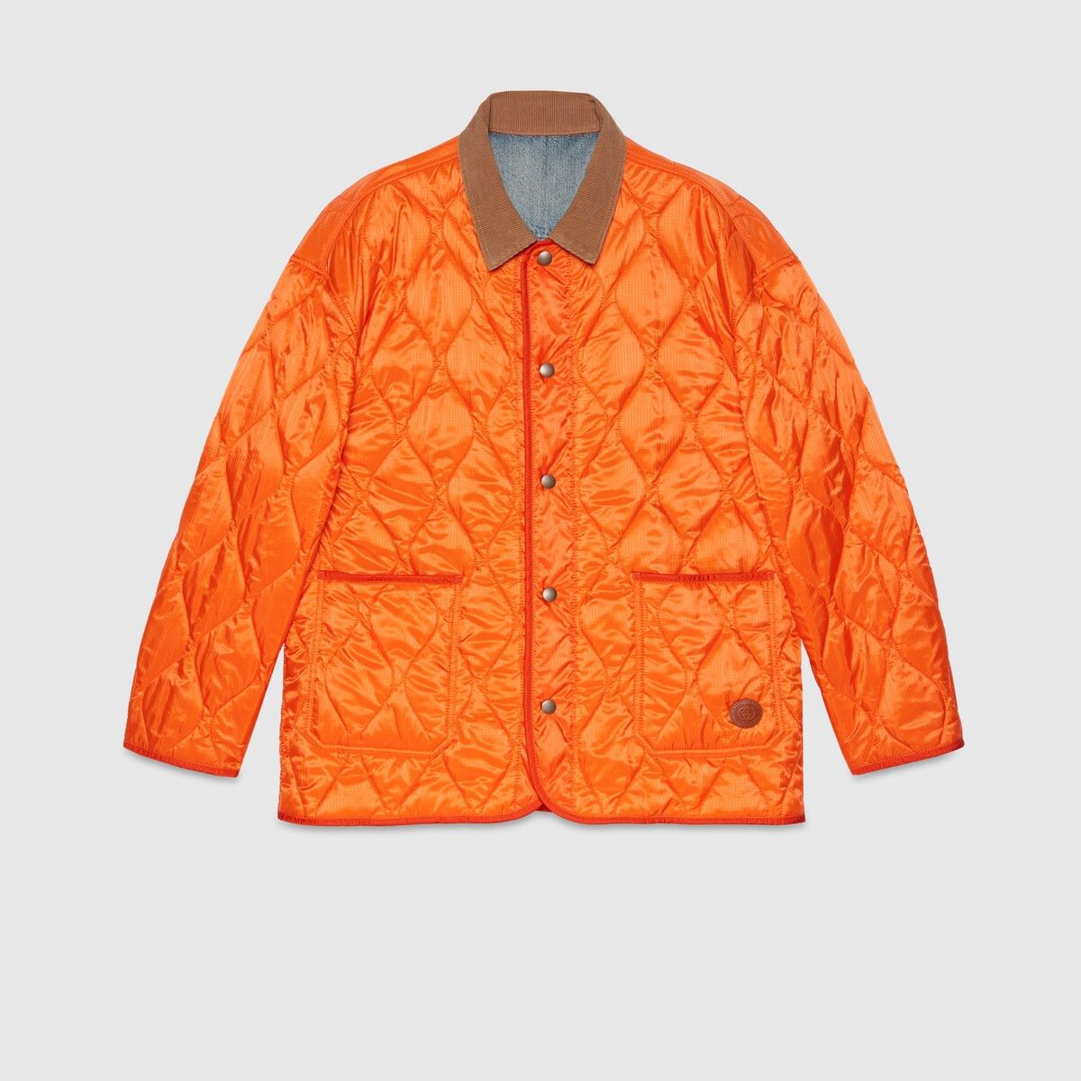 Gucci 48 M - Gucci Reversible Denim Ripstop Jacket Orange Size US M / EU 48-50 / 2 - 8 Thumbnail