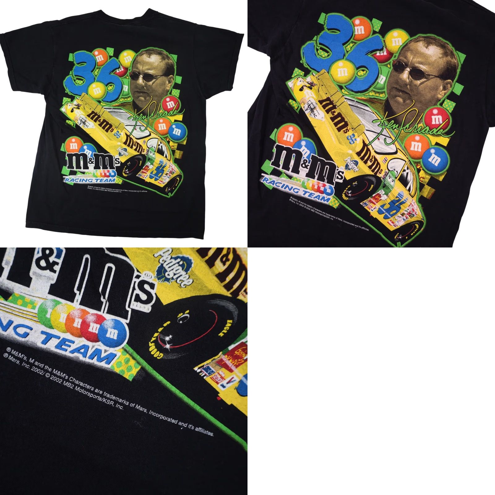 NASCAR VINTAGE Y2k M&Ms Racing Team Front/back Graphic T Shirt NASCAR Men M Black Shirts Mens Size US M / EU 48-50 / 2 - 8 Thumbnail
