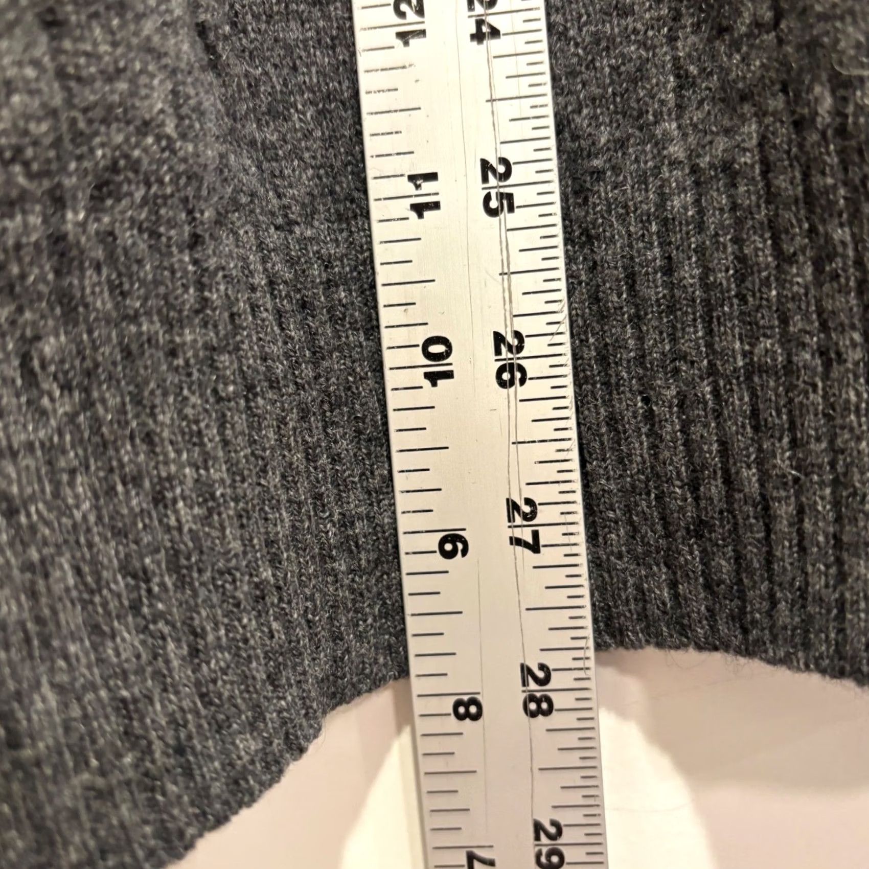 Vintage Alan Flusser Mens Cashmere Crew Neck Sweater Charcoal Gray L Knit Cable Knit Pullover Size US L / EU 52-54 / 3 - 6 Thumbnail