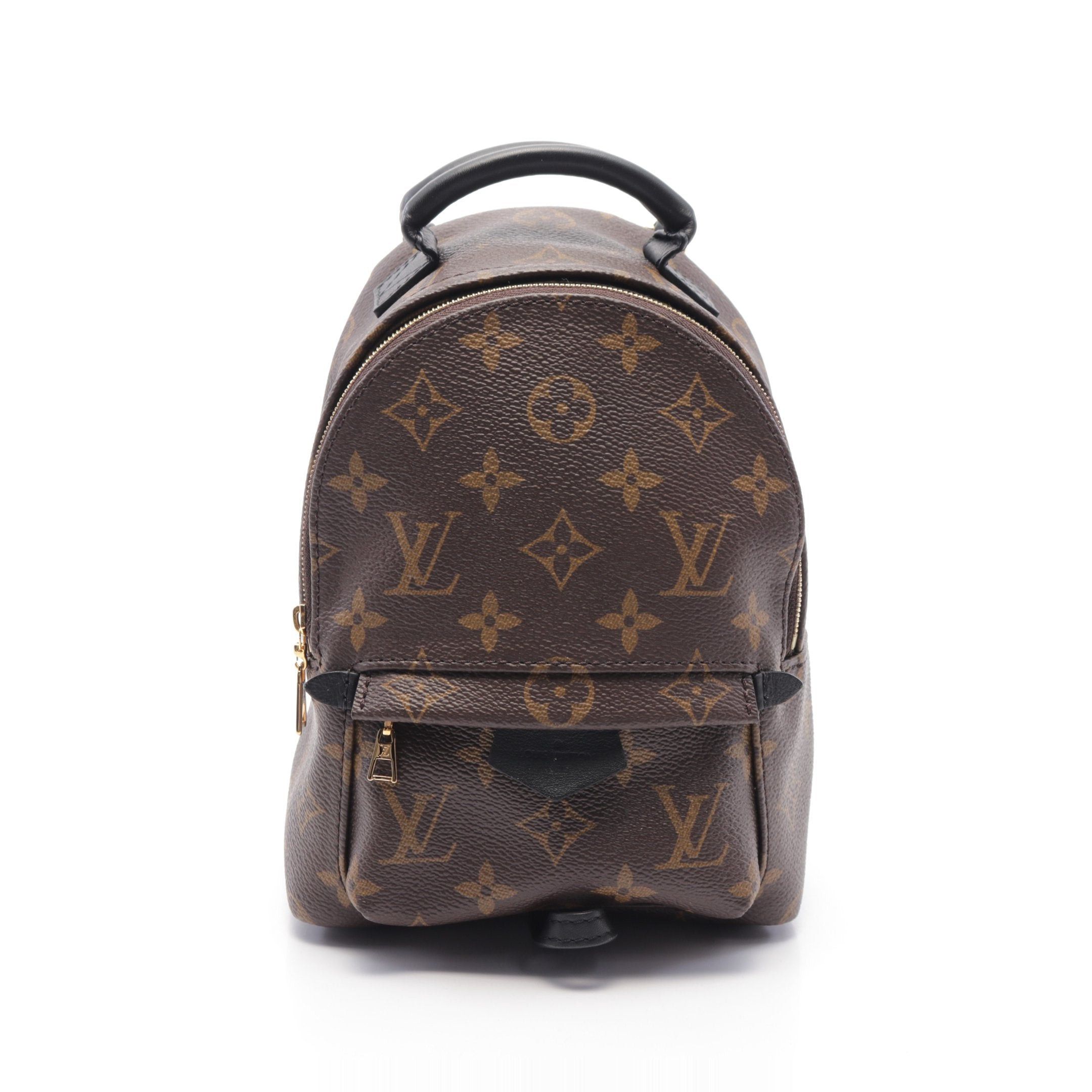 Louis Vuitton Louis Vuitton Palm Springs Backpack Mini Monogram Rucksack Leather Brown Black Size ONE SIZE - 1 Thumbnail