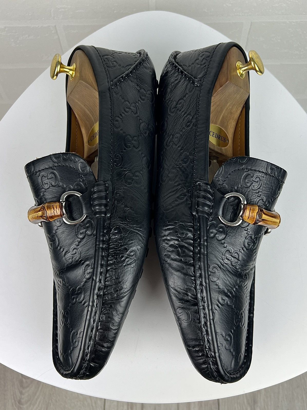 Gucci GUCCI Loafers Leather Shoes HORSEBIT Bamboo GG Monogram Logo Size US 8 / EU 41 - 10 Thumbnail