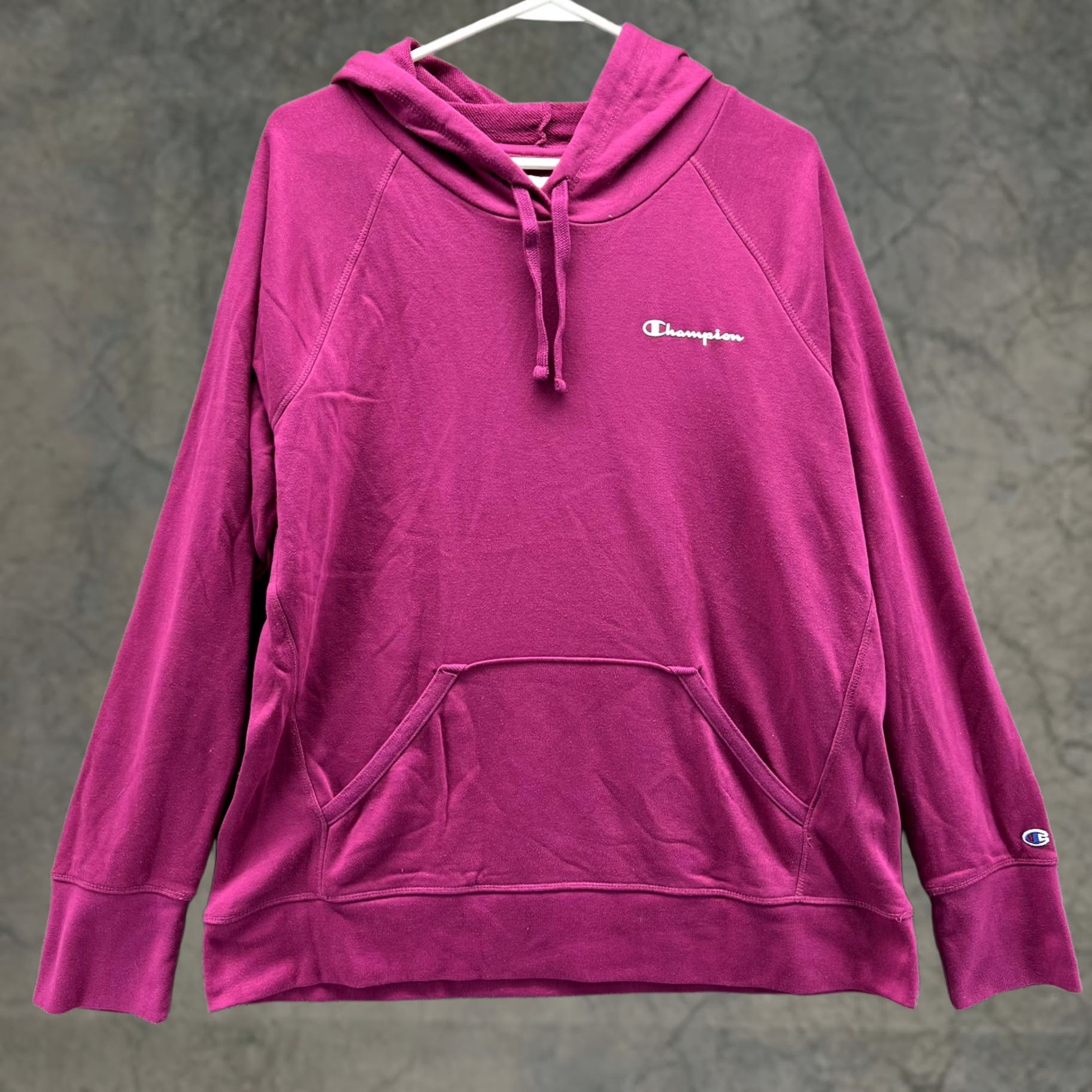 Champion VINTAGE Champion Sweater Women XL Pink Hooded Sweatshirt Pullover Athletic Fleece Vtg Size XL / US 12-14 / IT 48-50 - 1 Thumbnail