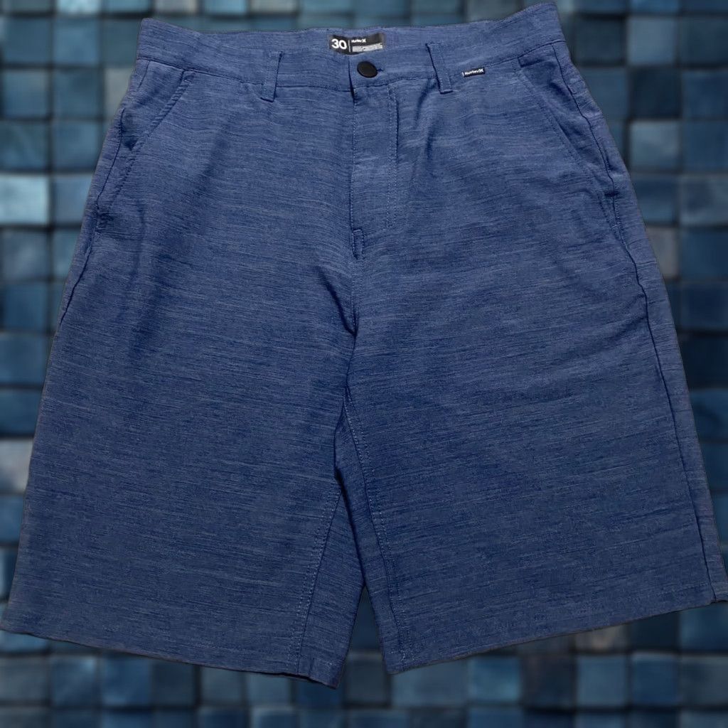 Hurley Hurley Mens Shorts Blue H20 Dri Chino Hybrid Outdoor Golf Beach Inseam 10" Regular 30 Blue Pockets Quick Dry Front Zipper Logo Outdoor Size US 30 / EU 46 - 1 Thumbnail