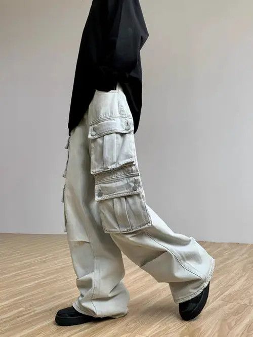 Japanese Brand × Jean Retro light-colored workwear multi-pocket jeans Size US 30 / EU 46 - 2 Thumbnail