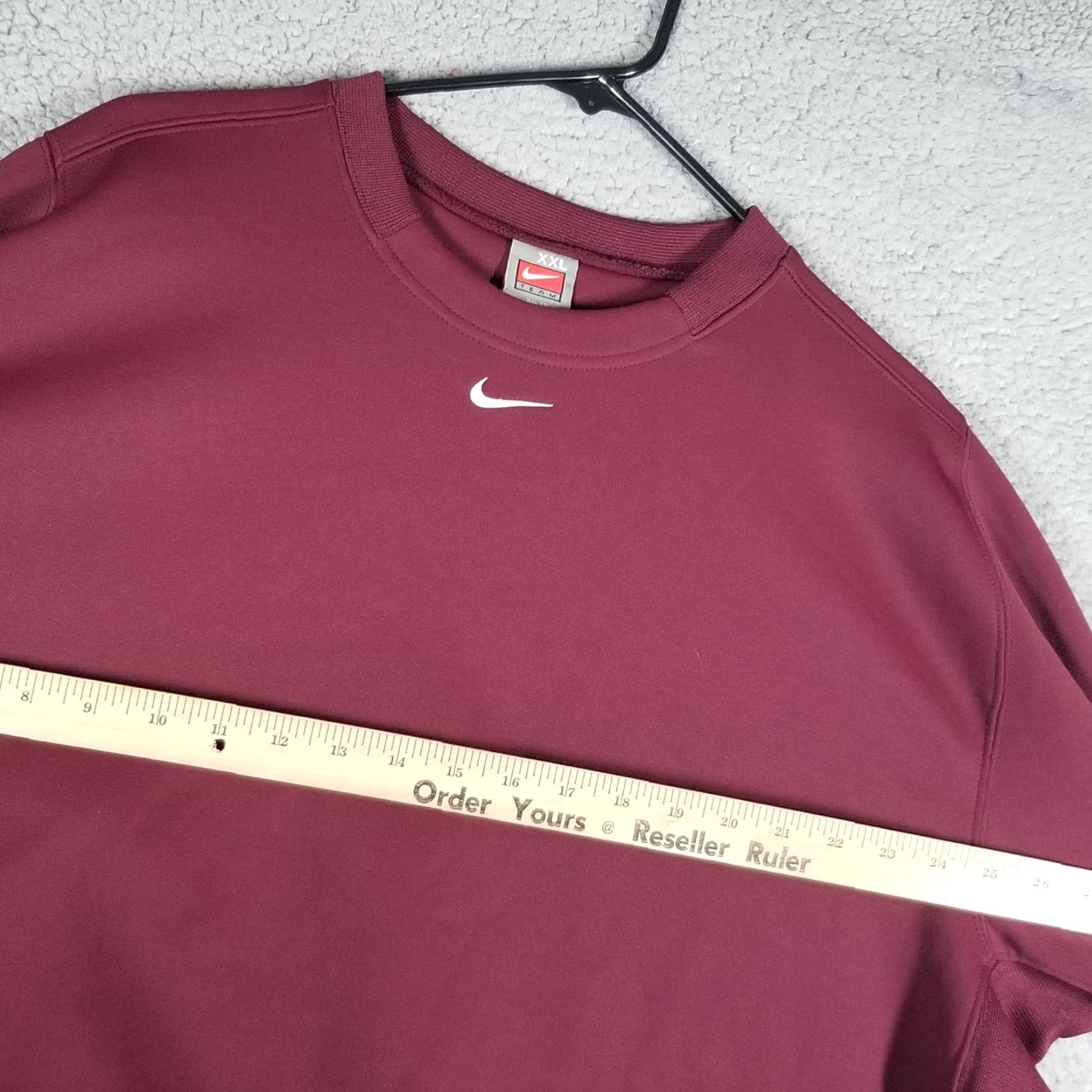 Nike Nike Center Swoosh Sweatshirt Y2K Maroon Crewneck Pullover Men’s XXL Size US XXL / EU 58 / 5 - 7 Thumbnail