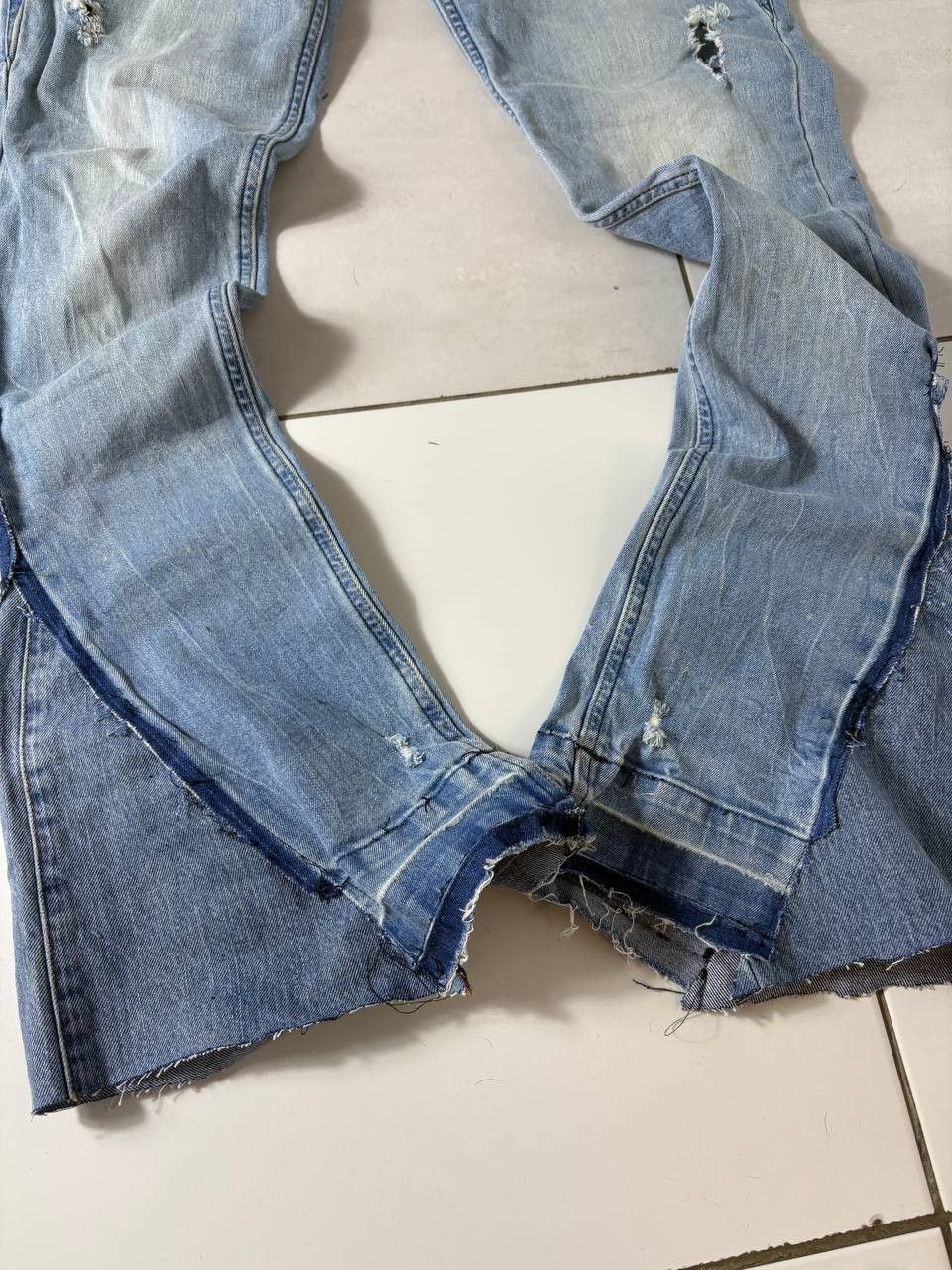 Japanese Brand rare flared blue jeans bootcut Size US 34 / EU 50 - 8 Thumbnail