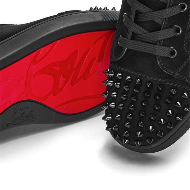 Christian Louboutin Louis Spikes Suede High-Top Sneakers Size US 7 / EU 40 - 6 Thumbnail