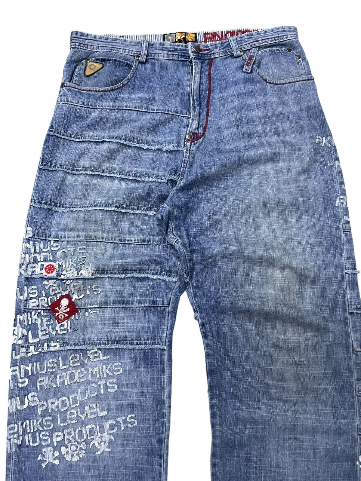 Akademiks × JNCO × Southpole Vintage Akademiks layered Paneled Poems Baggy Loose Jeans Size US 34 / EU 50 - 11 Thumbnail
