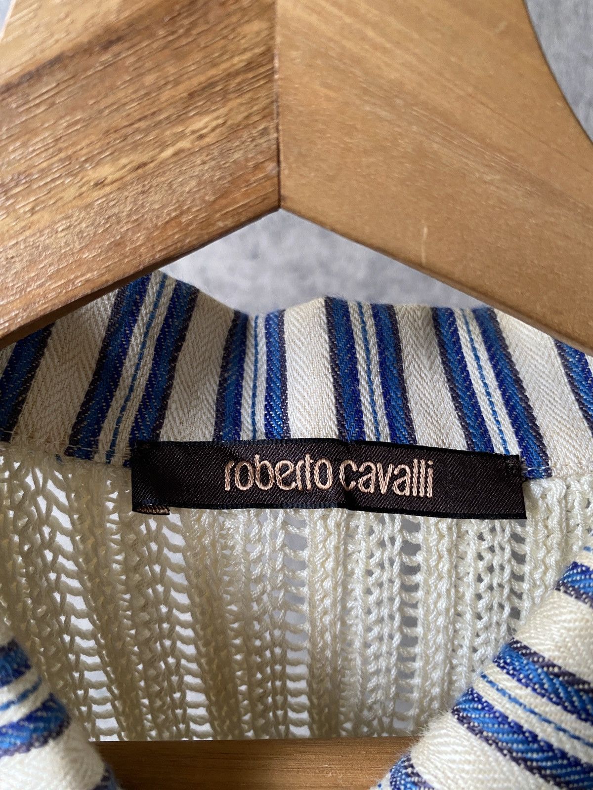 Just Cavalli Roberto Cavalli Hybrid Design Pinstriped Shirt Size US L / EU 52-54 / 3 - 16 Thumbnail