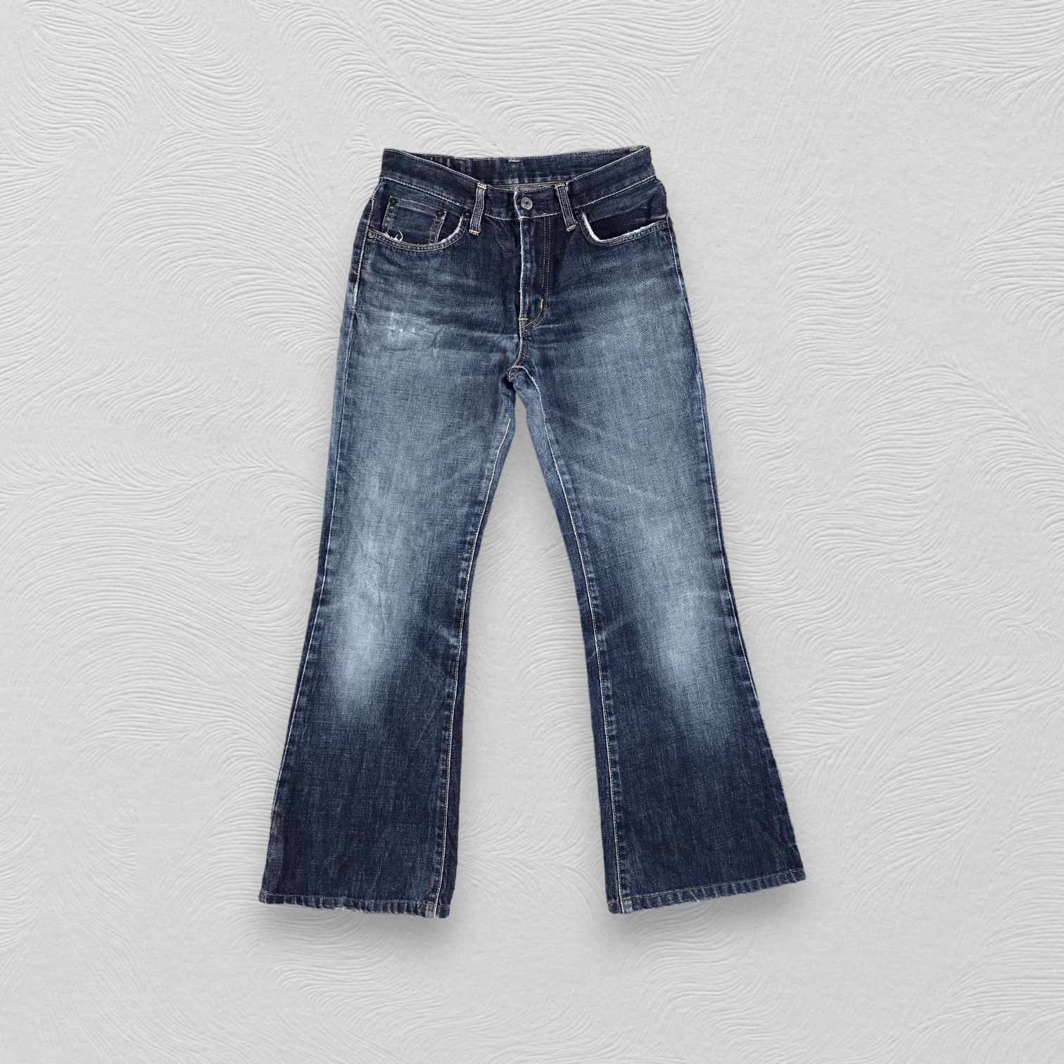 Edwin Vintage Edwin Jeans Faded Blue Flare Denim KJ1498 Size US 27 - 1 Thumbnail