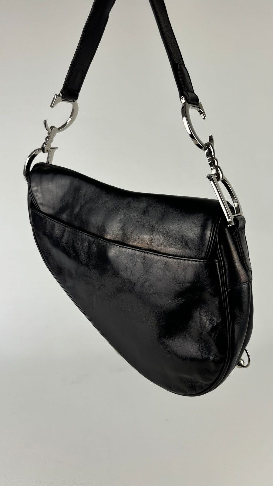 Dior Dior Punk Black Leather Hardcore Saddle Bag Size ONE SIZE - 2 Thumbnail