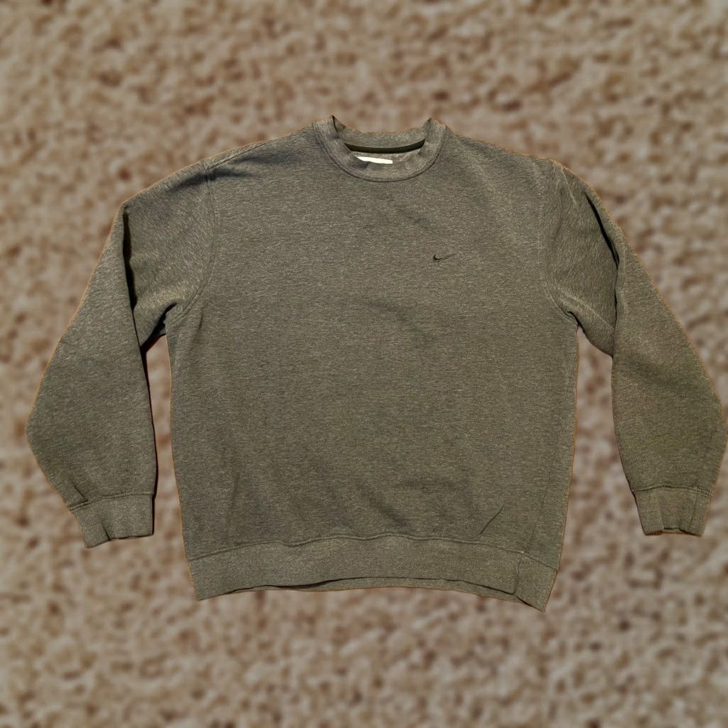 Nike VINTAGE Nike Sweatshirt Pullover Crewneck Dark Gray Logo Adult XLarge XL Mens Size US XL / EU 56 / 4 - 1 Thumbnail