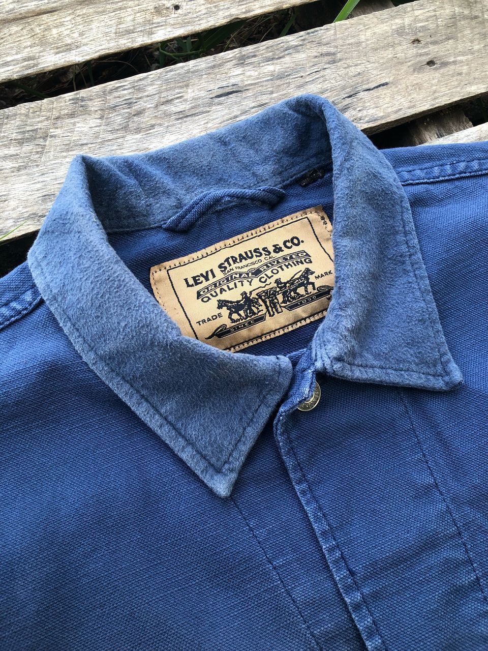 Levi's × Vintage Vintage 90s Levi's Workers Chore Jacket White Tab Size US XL / EU 56 / 4 - 4 Thumbnail
