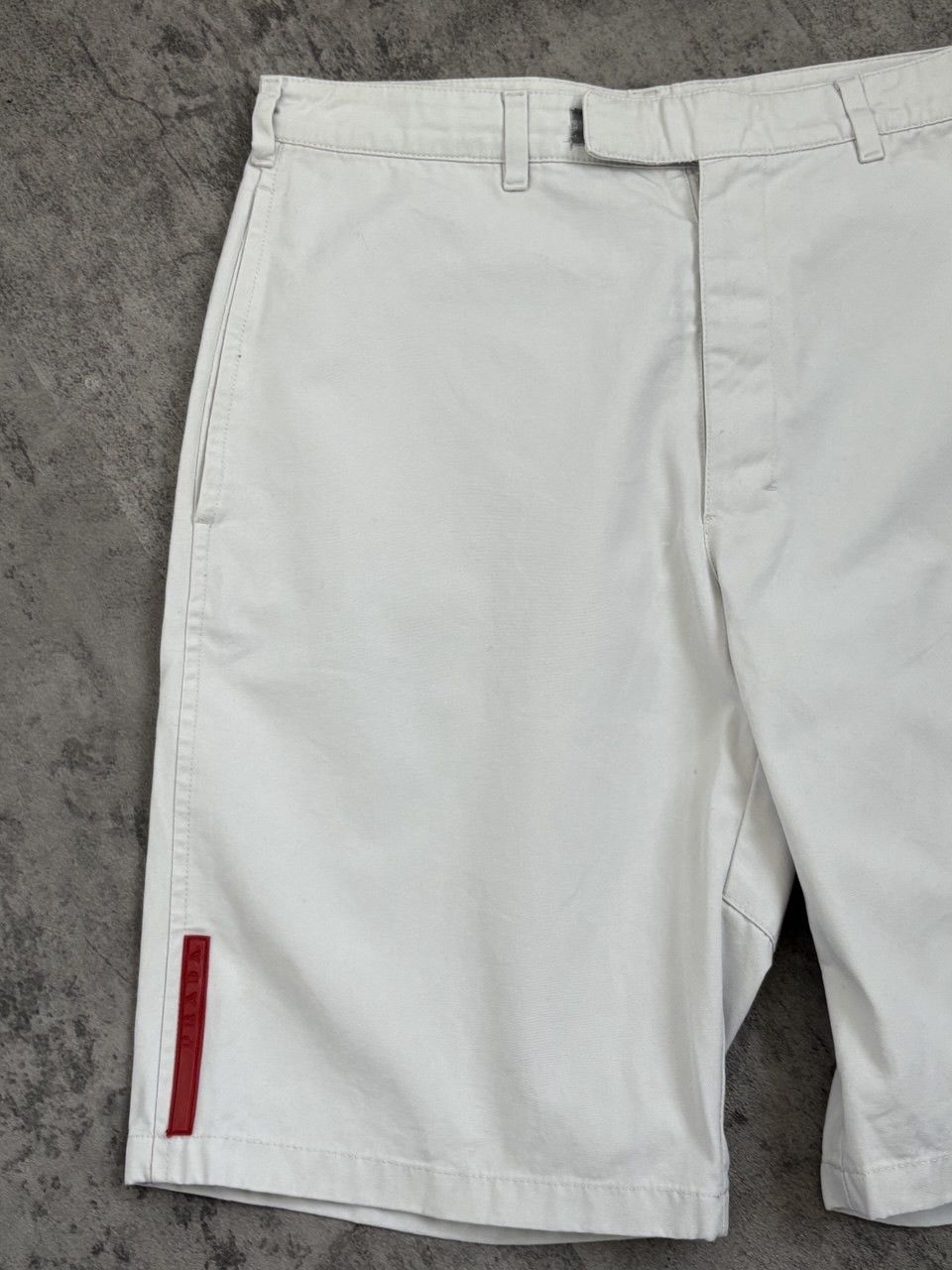 Prada Prada Linea Rossa Red Tab Cotton Shorts Size US 30 / EU 46 - 7 Thumbnail