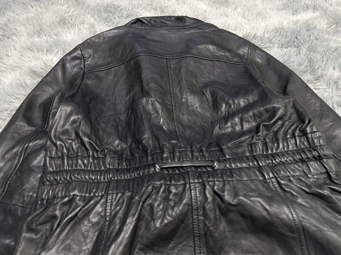 KMRii 🔥Sick Y2K Rose Bud Lamb Leather Coat Drawstring Jacket Goth Size US M / EU 48-50 / 2 - 18 Thumbnail