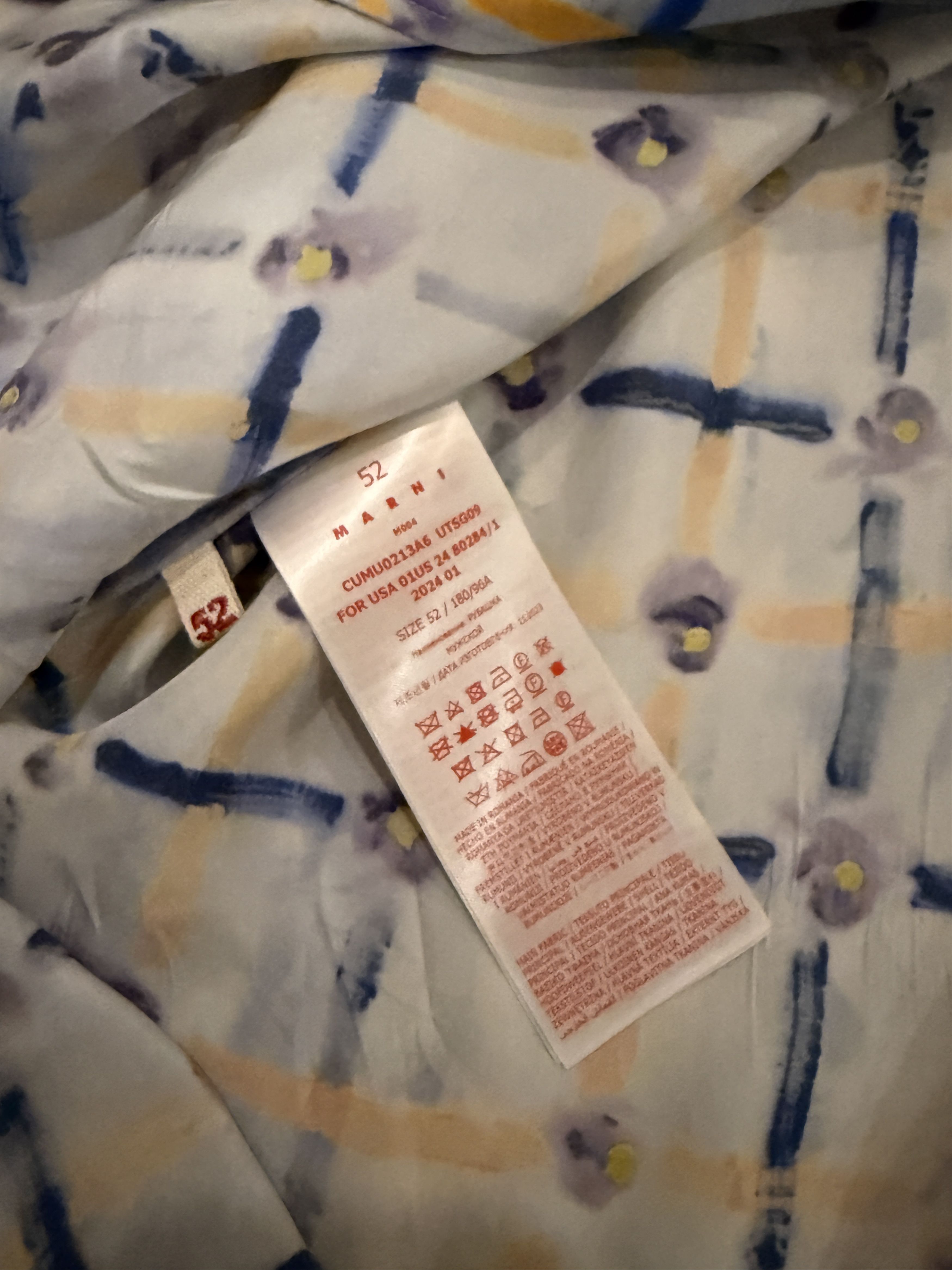 Marni Graphic Printed Silk Shirt Size US L / EU 52-54 / 3 - 7 Thumbnail