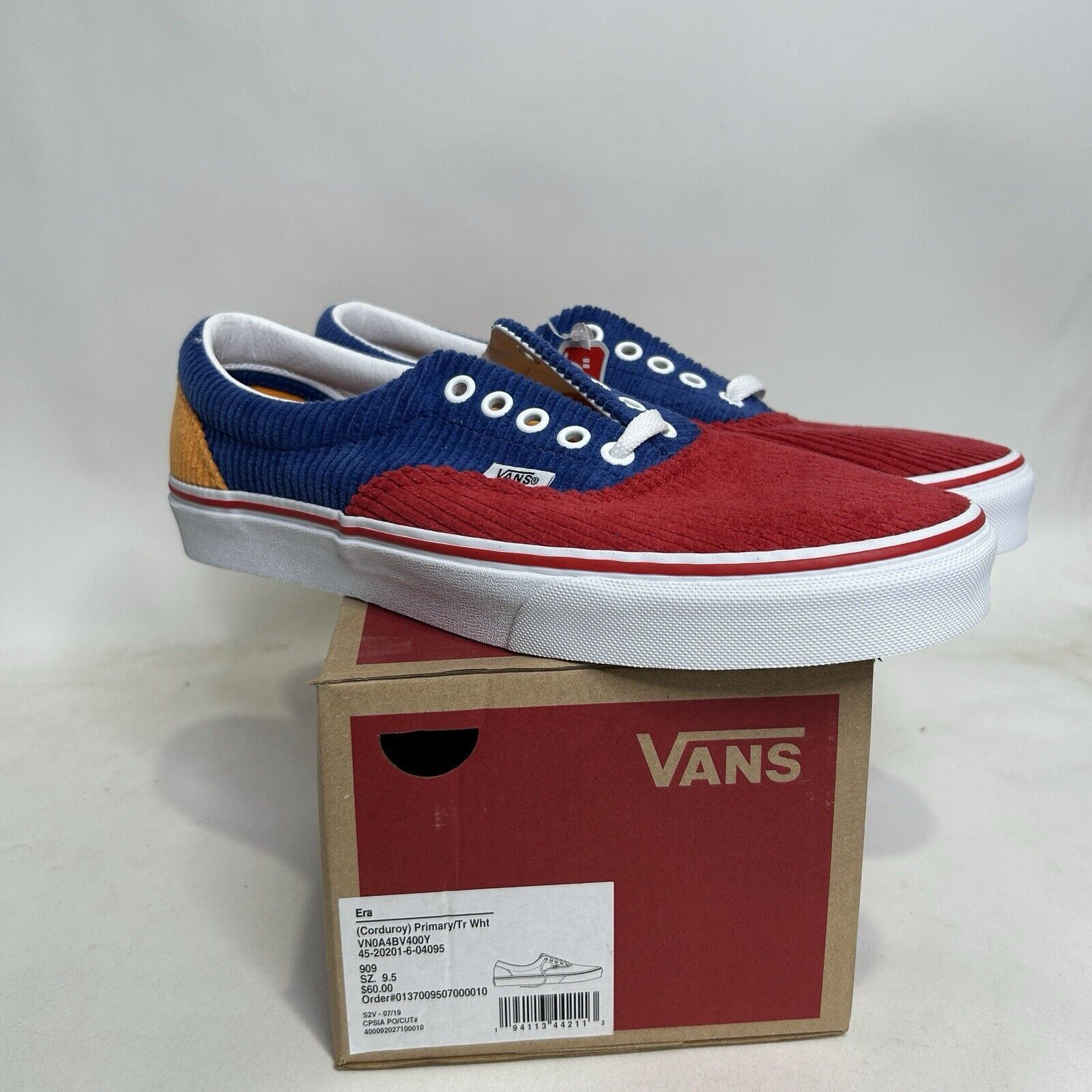 Vans VANS Era Corduroy “Blue Red Yellow” 2024 Size US 9.5 / EU 42-43 - 3 Thumbnail
