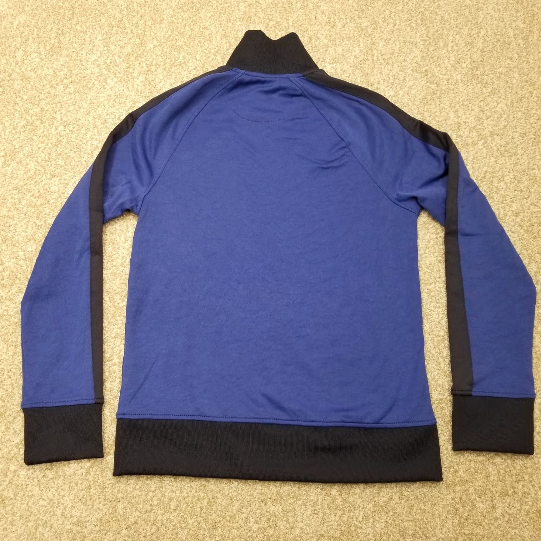 Vintage Goodfellow Jacket Mens S Blue Black Performance Stretch Full Zip Athletic Track Jacket Blended Breathable Pockets Cross Training Running Mens Size US S / EU 44-46 / 1 - 5 Thumbnail