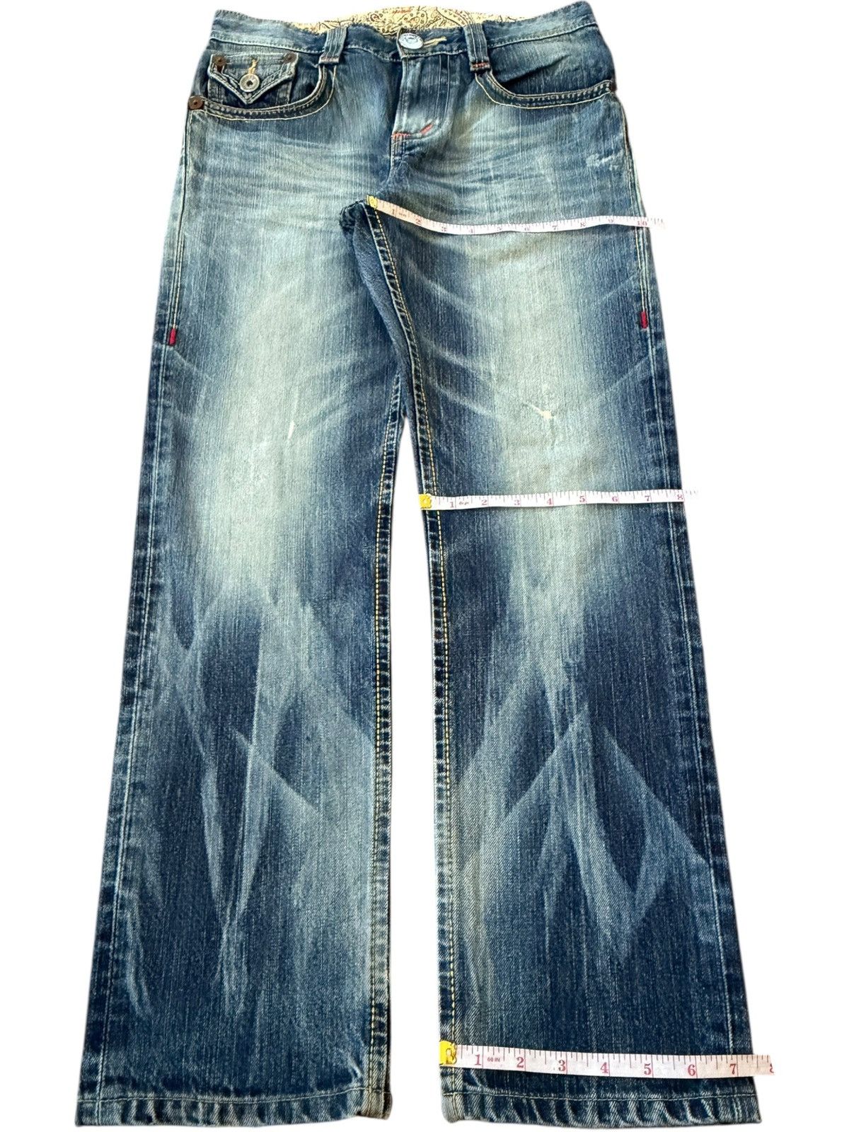 Edwin Vintage Edwin Blue Trip Faded Wash Distressed Jeans Size 31" - 8 Thumbnail