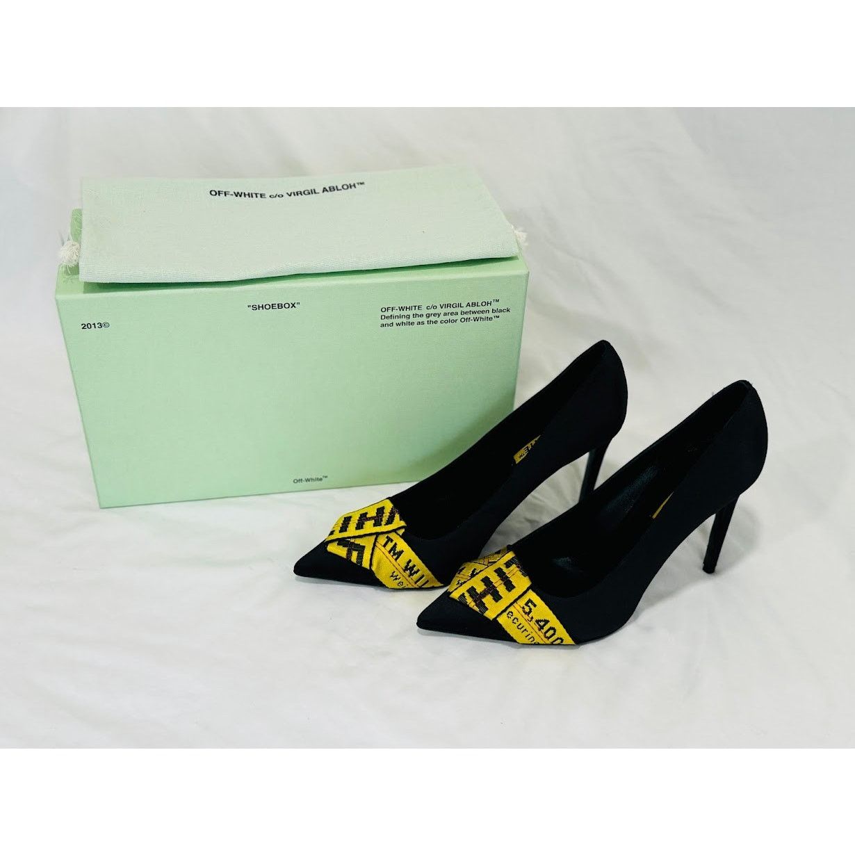 Off-White o1rshd1 Commercial Bow Pumps in Black / Yellow Size US 10.5 / IT 40.5 - 12 Thumbnail