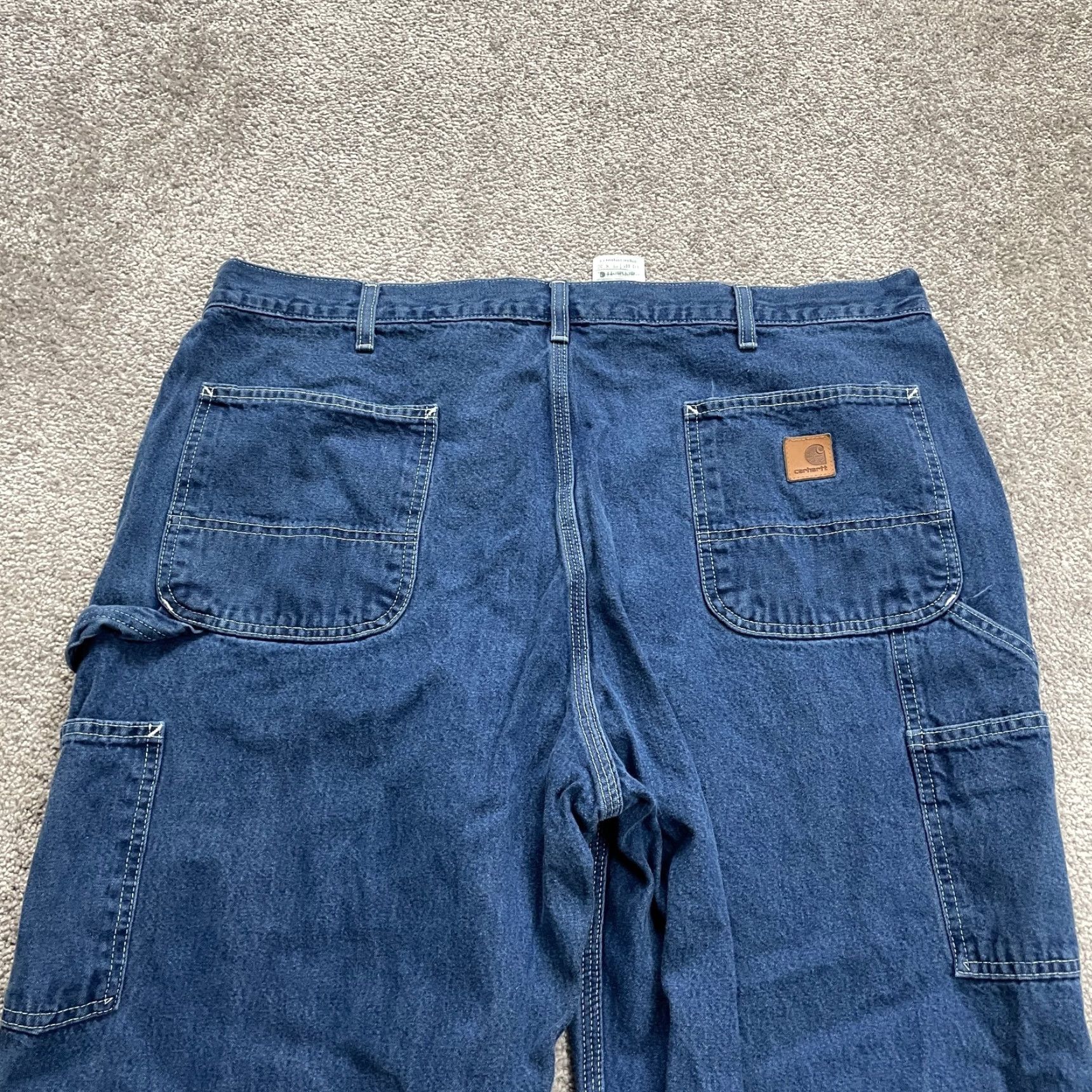 Carhartt VINTAGE Carhartt B13 Original Dungaree Fit Denim Jeans Men 41x30 Dark Wash Cotton Size US 41 - 4 Thumbnail
