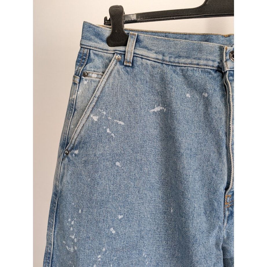 Off-White o1rshd1 Paint Wide Leg Tapered Jeans in Blue Size US 36 / EU 52 - 7 Thumbnail