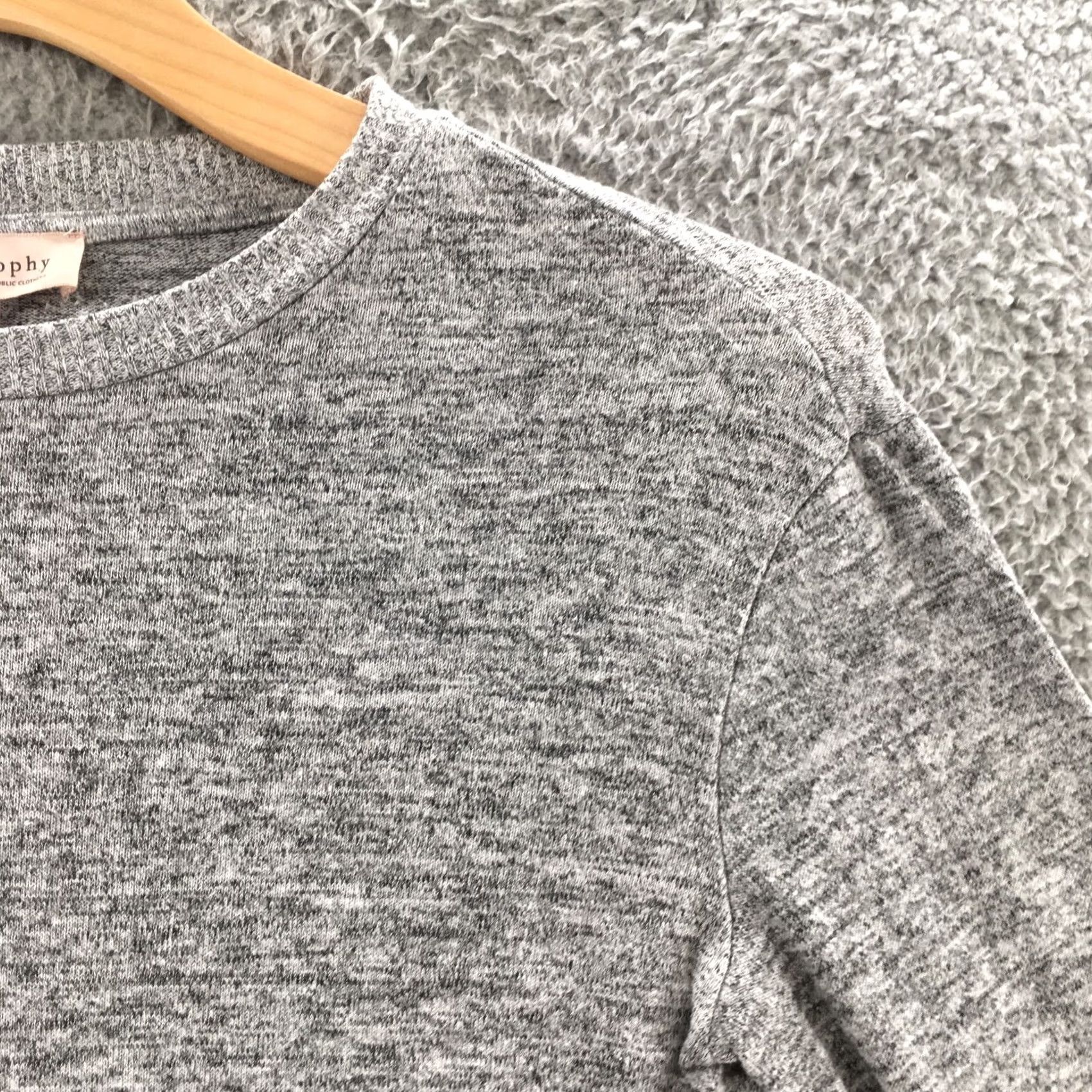 Vintage Philosophy Sweater Womens M Gray Crew Neck Long Sleeve Pullover Knit Casual Size M / US 6-8 / IT 42-44 - 3 Thumbnail