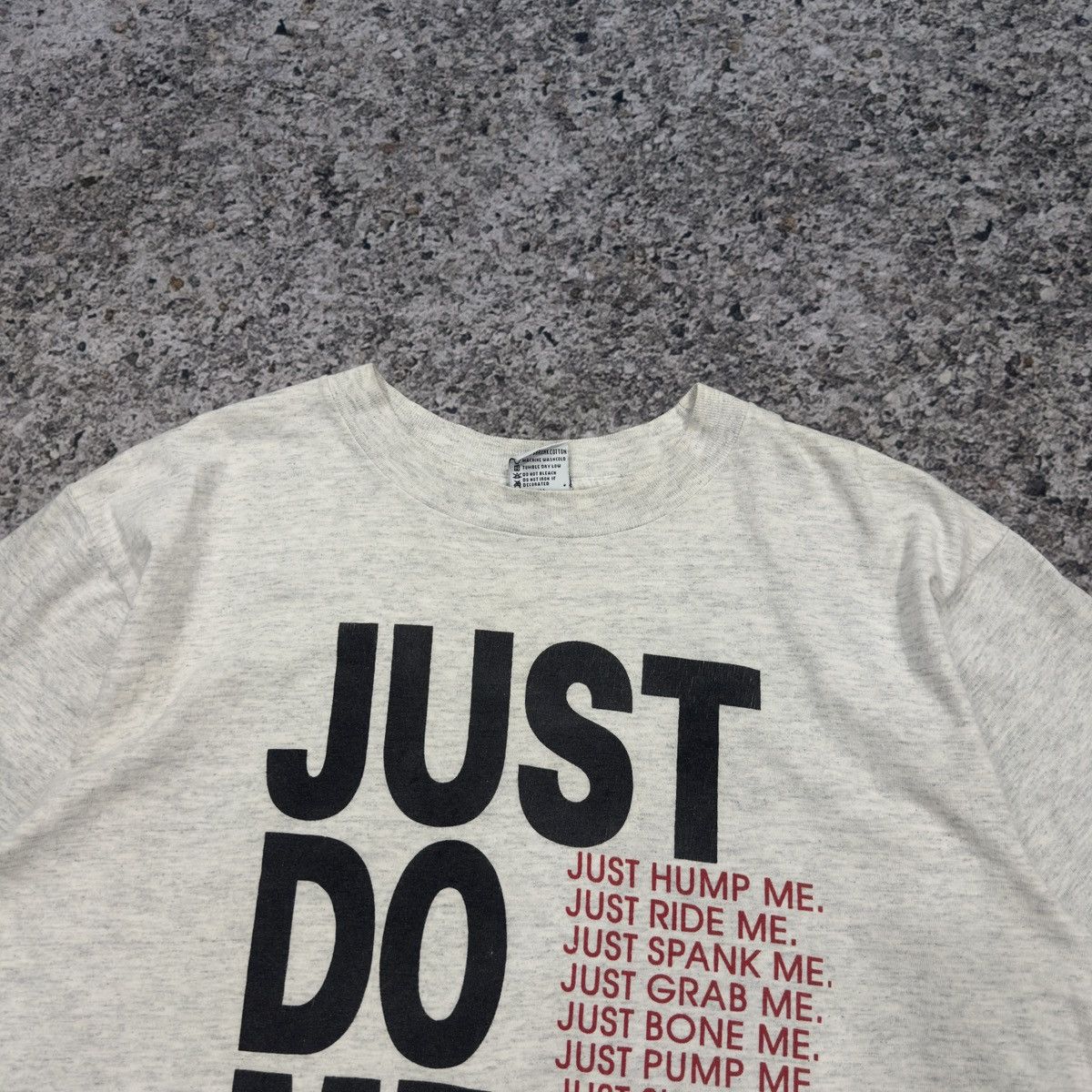 Vintage 90s Just Do Me Sex Tee Faded Thrashed ERD Grunge Distressed Size US L / EU 52-54 / 3 - 8 Thumbnail