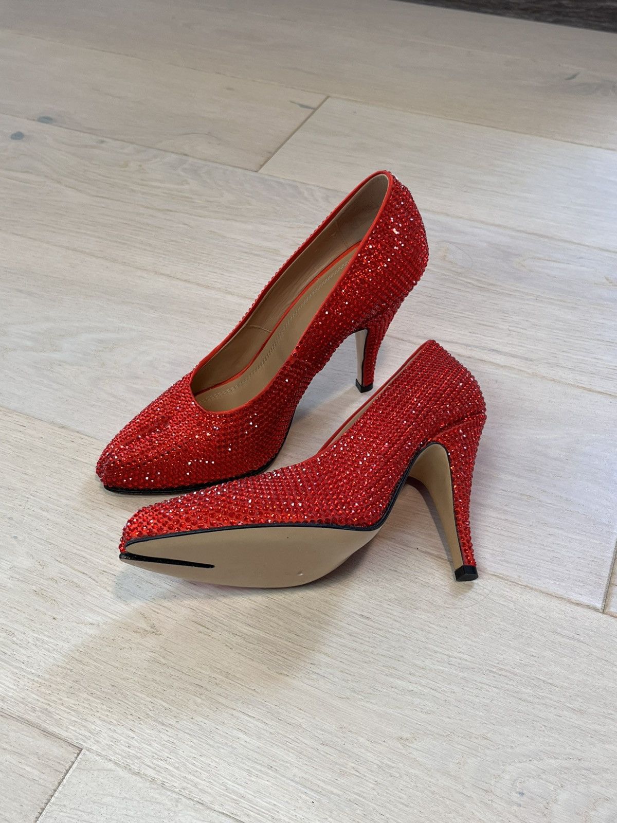 Maison Margiela Maison Margiela Tabi 110mm rhinestone-embellished pumps Size US 9 / IT 39 - 6 Thumbnail