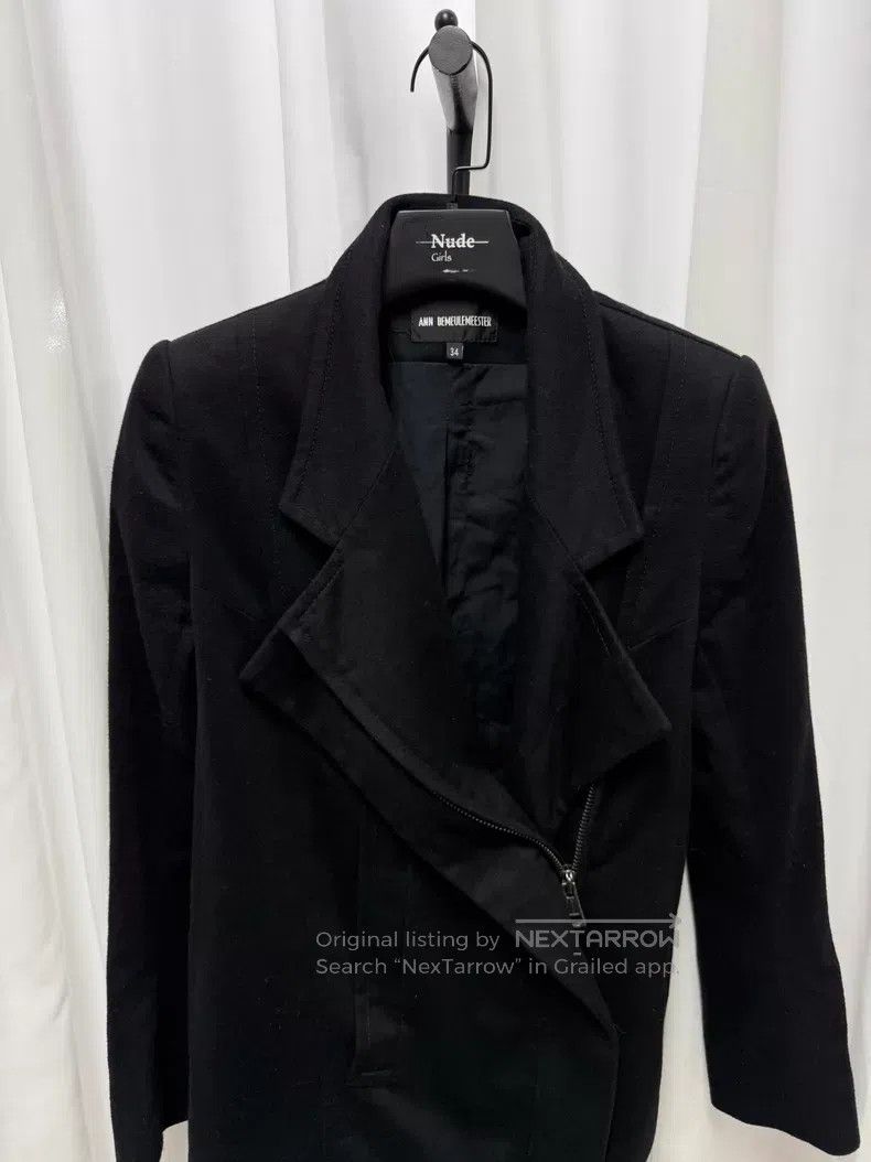 Ann Demeulemeester Ann Demeulemeester Cashmere Blend Slanted Zipper Jacket Size XXS / US 00 / IT 34 - 2 Thumbnail