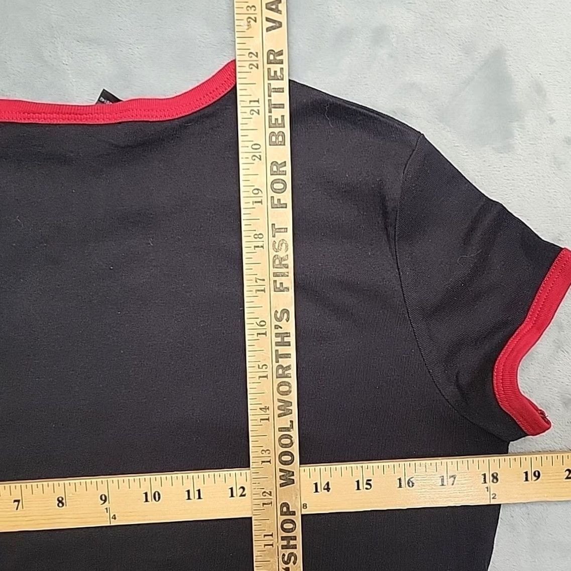 Vintage No Boundaries Women XL Black Ringer Shirt Rebel Rider Eagle Motorcycle Y2K Size XL / US 12-14 / IT 48-50 - 6 Thumbnail