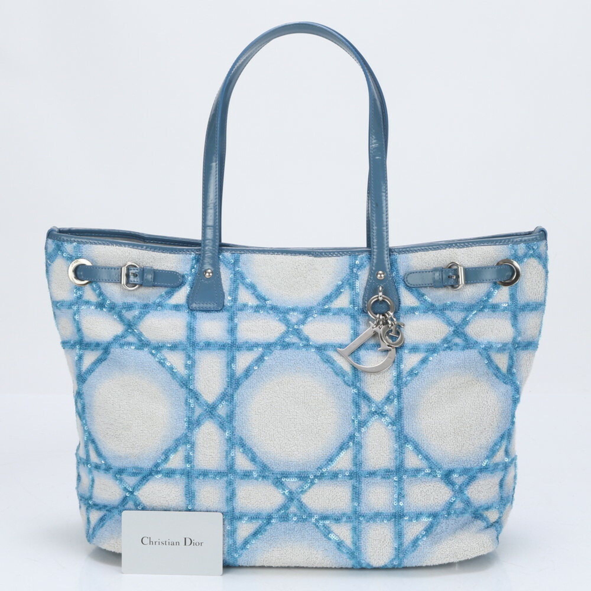 Christian Dior Cannage Pana Shoulder Bag For Women in Blue
