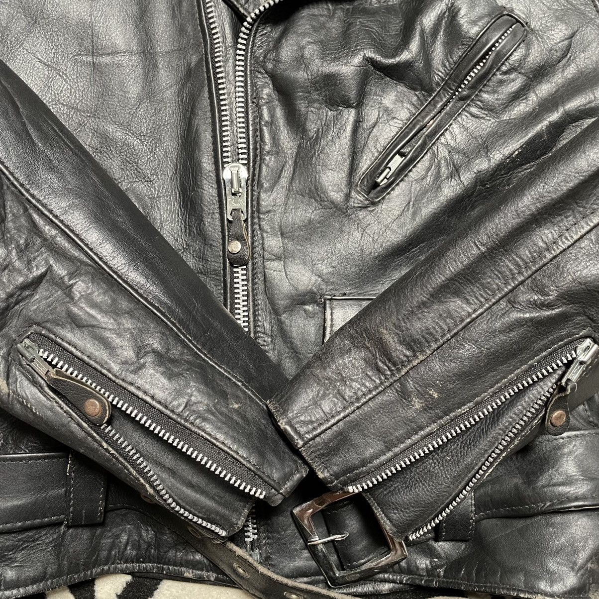 First MFG Co. Vintage First Genuine Leather Double Rider Biker Jacket Size US S / EU 44-46 / 1 - 4 Thumbnail