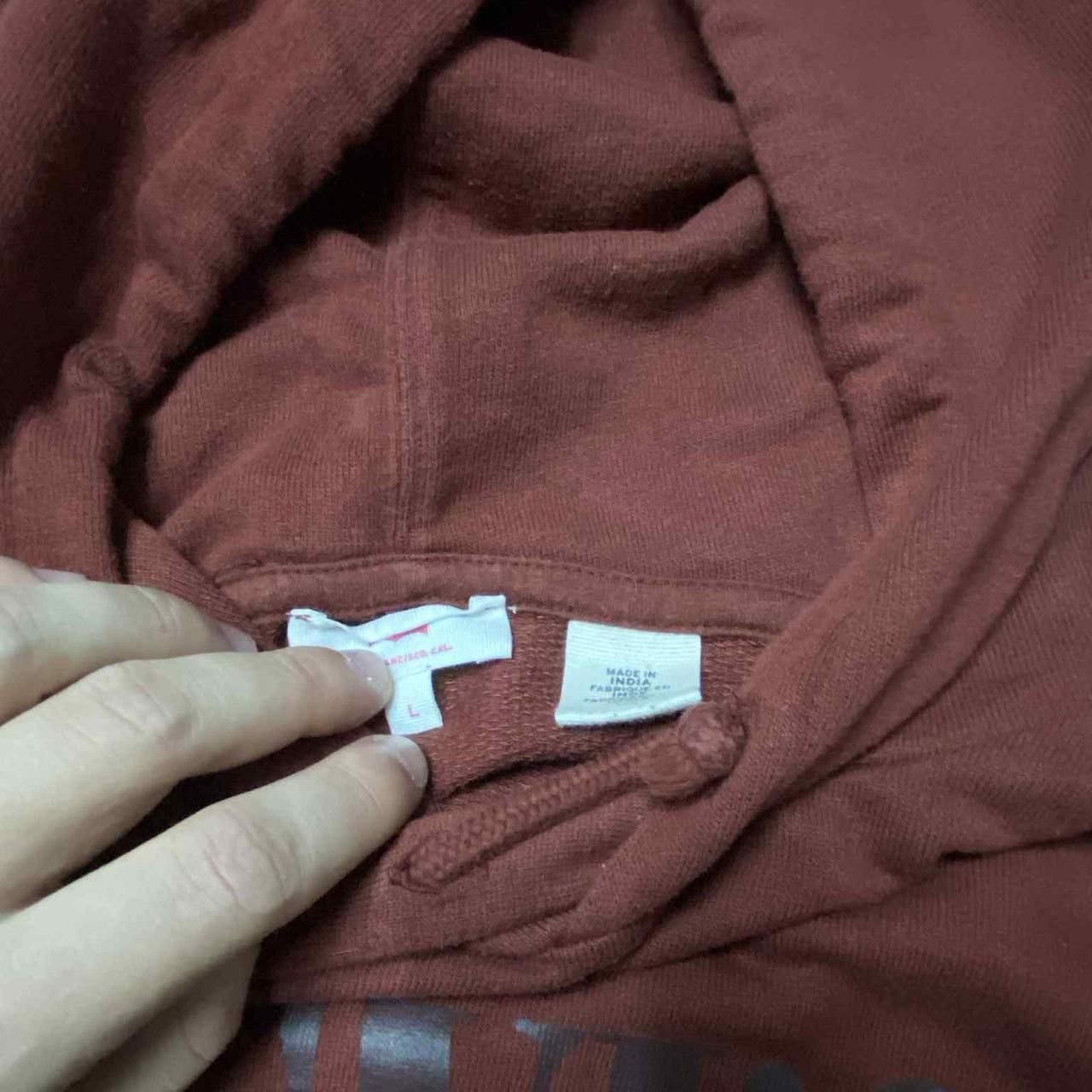 Levi's Burgundy Levi's hoodie with silver accents #skater Size US L / EU 52-54 / 3 - 3 Thumbnail