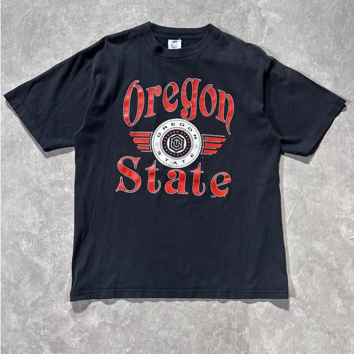 Vintage 90s Vintage Oregon State Black T Shirt Size L Size US L / EU 52-54 / 3 - 1 Thumbnail