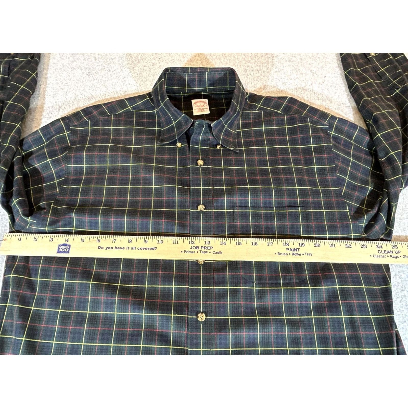 Brooks Brothers Brooks Brothers Shirt Mens Large Green Plaid Button Long Sleeve Business Office Size US L / EU 52-54 / 3 - 3 Thumbnail