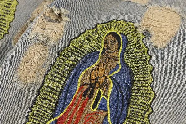 VIBE #30 Distressed Embroidery Baggy Denim Size US 28 / EU 44 - 3 Thumbnail