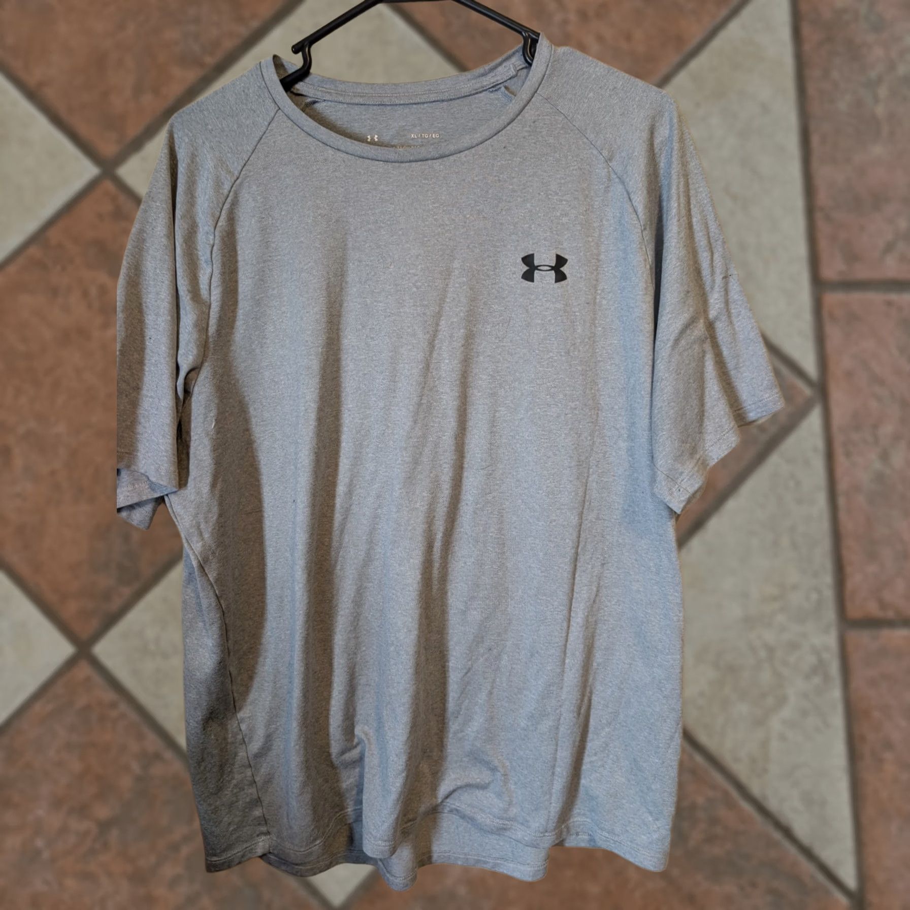 Under Armour Under Armour Men's TECH TEE Short Sleeve Performance Shirt XL Heather Gray Size US XL / EU 56 / 4 - 1 Thumbnail