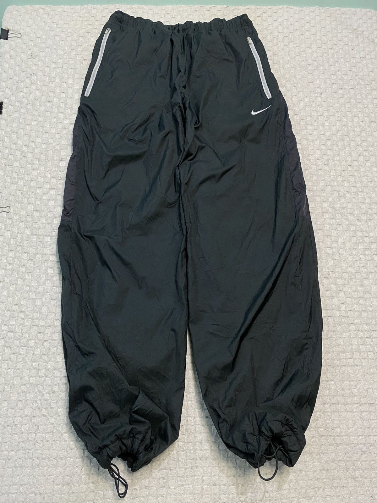 Carhartt Wip × Nike 💥 VINTAGE NIKE BAGGY NYLON 90S WIDE LEG TRACK PANTS Y2K Size US 30 / EU 46 - 1 Thumbnail