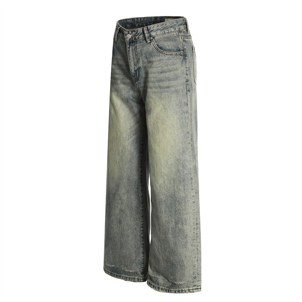 Japanese Brand × Jean American punk distressed men's all-match loose washed jeans Size US 32 / EU 48 - 2 Thumbnail